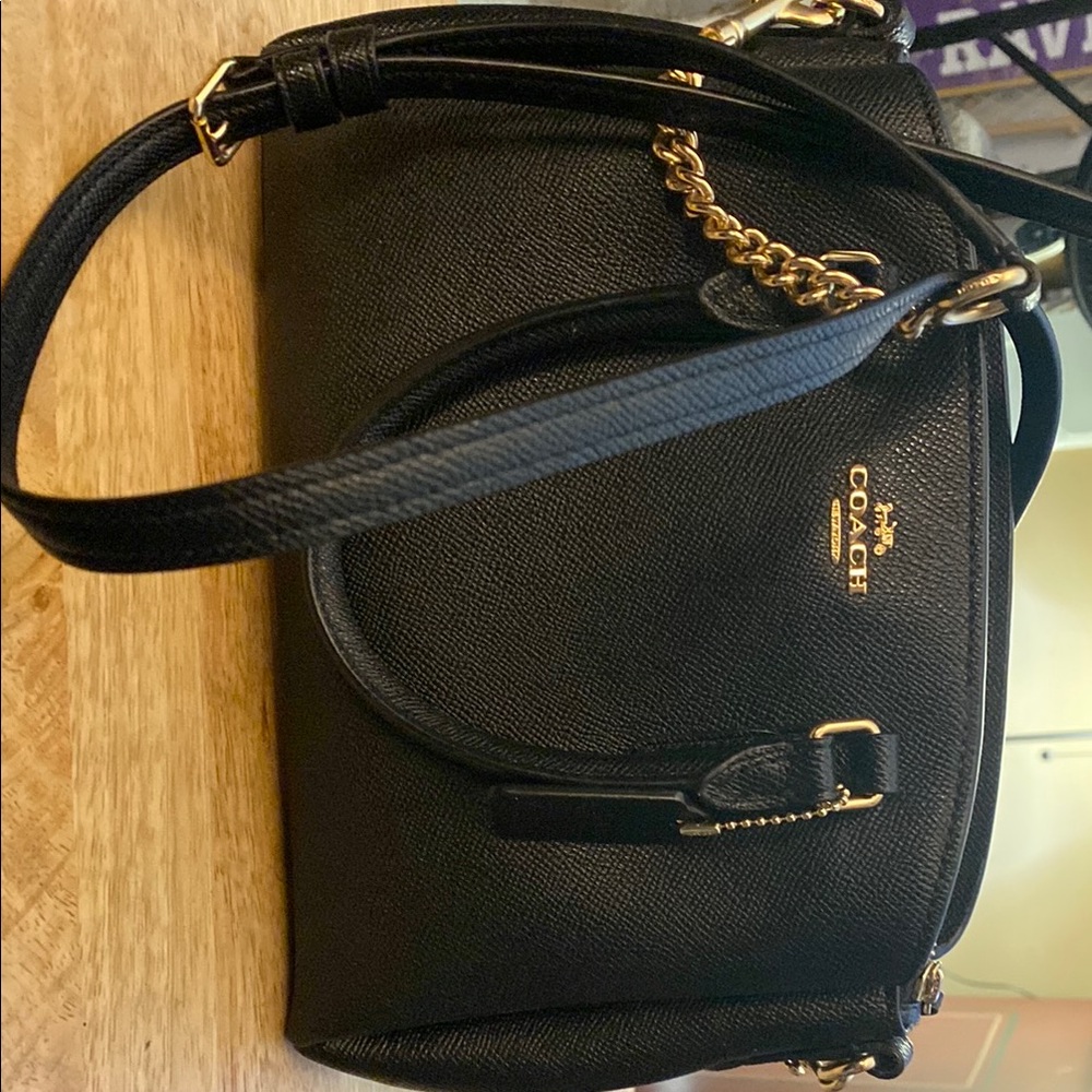 Coach Black Leather Women's Bag